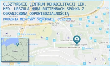 PORADNIA MEDYCYNY SPORTOWEJ - OLSZTYŃSKIE CENTRUM REHABILITACJI LEK. MED. URSZULA HURA-RUITENBACH SPÓŁKA Z OGRANICZONĄ ODPOWIEDZIALNOŚCIĄ - WAŃKOWICZA 5,  OLSZTYN