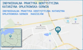 INDYWIDUALNA PRAKTYKA DENTYSTYCZNA KATARZYNA OPŁATKOWSKA-SERWIN - INDYWIDUALNA PRAKTYKA DENTYSTYCZNA KATARZYNA OPŁATKOWSKA-SERWIN - STANISŁAWA MONIUSZKI 1,  RADZIEJÓW