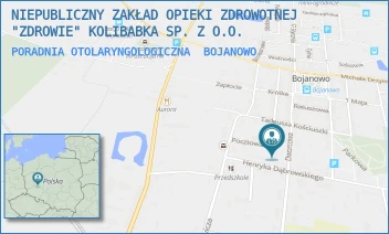 PORADNIA OTOLARYNGOLOGICZNA - NIEPUBLICZNY ZAKŁAD OPIEKI ZDROWOTNEJ "ZDROWIE" KOLIBABKA SP. Z O.O. - DWORCOWA 20,  BOJANOWO