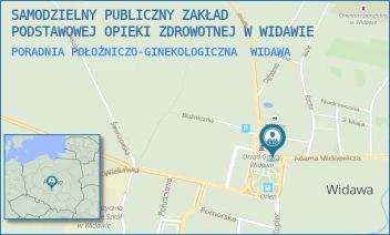 PORADNIA POŁOŻNICZO-GINEKOLOGICZNA - SAMODZIELNY PUBLICZNY ZAKŁAD PODSTAWOWEJ OPIEKI ZDROWOTNEJ W WIDAWIE - UL. RYNEK KOŚCIUSZKI 11,  WIDAWA
