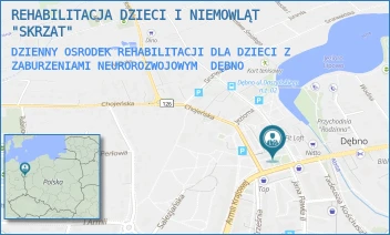DZIENNY OSRODEK REHABILITACJI DLA DZIECI Z ZABURZENIAMI NEUROROZWOJOWYM - REHABILITACJA DZIECI I NIEMOWLĄT "SKRZAT" - ADAMA MICKIEWICZA 9,  DĘBNO
