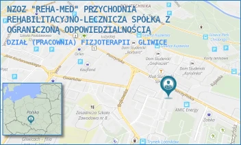 DZIAŁ (PRACOWNIA) FIZJOTERAPII - NZOZ "REHA-MED" PRZYCHODNIA REHABILITACYJNO-LECZNICZA SPÓŁKA Z OGRANICZONĄ ODPOWIEDZIALNOŚCIĄ - UL. PSZCZYŃSKA 100,  GLIWICE