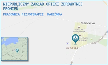 PRACOWNIA FIZJOTERAPII - NIEPUBLICZNY ZAKŁAD OPIEKI ZDROWOTNEJ PROMIEŃ - 1,  MARIÓWKA