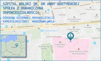 OŚRODEK DZIENNEJ REHABILITACJI KARDIOLOGICZNEJ - SZPITAL WOLSKI IM. DR ANNY GOSTYŃSKIEJ SPÓŁKA Z OGRANICZONĄ ODPOWIEDZIALNOŚCIĄ - MARCINA KASPRZAKA 17,  WARSZAWA WOLA