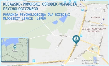 PORADNIA PSYCHOLOGICZNA DLA DZIECI I MŁODZIEŻY LIPNIE - KUJAWSKO-POMORSKI OŚRODEK WSPARCIA PSYCHOLOGICZNEGO - MICKIEWICZA 41,  LIPNO