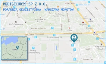 PORADNIA OKULISTYCZNA - MEDISECURIS SP Z O.O. - JANA PAWŁA WORONICZA 15,  WARSZAWA MOKOTÓW
