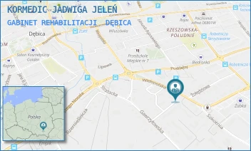 GABINET REHABILITACJI - KORMEDIC JADWIGA JELEŃ - UL. WIELOPOLSKA 62,  DĘBICA
