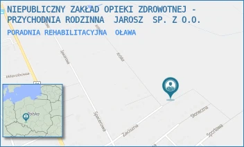 PORADNIA REHABILITACYJNA - NIEPUBLICZNY ZAKŁAD OPIEKI ZDROWOTNEJ - PRZYCHODNIA RODZINNA  JAROSZ  SP. Z O.O. - UL. ZACISZNA 17,  OŁAWA