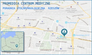 PORADNIA OTOLARYNGOLOGICZNA - PROMEDICA CENTRUM MEDYCZNE - PL. WOLNOŚCI 17,  RZESZÓW