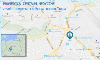 ZESPÓŁ DOMOWEGO LECZENIA TLENEM - PROMEDICA CENTRUM MEDYCZNE - UL. MARSZAŁKA JÓZEFA PIŁSUDSKIEGO 12A,  NYSA