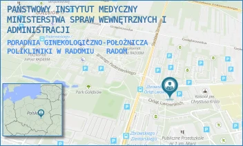 PORADNIA GINEKOLOGICZNO-POŁOŻNICZA POLIKLINIKI W RADOMIU  - PAŃSTWOWY INSTYTUT MEDYCZNY MINISTERSTWA SPRAW WEWNĘTRZNYCH I ADMINISTRACJI - ORLĄT LWOWSKICH 5,  RADOM