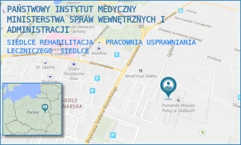 SIEDLCE REHABILITACJA - PRACOWNIA USPRAWNIANIA LECZNICZEGO - PAŃSTWOWY INSTYTUT MEDYCZNY MINISTERSTWA SPRAW WEWNĘTRZNYCH I ADMINISTRACJI - STAROWIEJSKA 66,  SIEDLCE