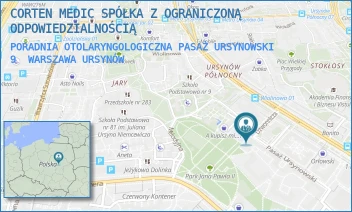 PORADNIA OTOLARYNGOLOGICZNA PASAŻ URSYNOWSKI 9 - CORTEN MEDIC SPÓŁKA Z OGRANICZONĄ ODPOWIEDZIALNOŚCIĄ - PASAŻ URSYNOWSKI 9,  WARSZAWA URSYNÓW