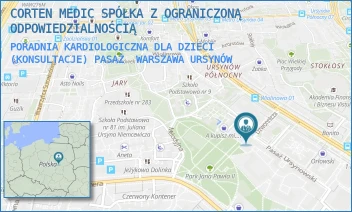 PORADNIA KARDIOLOGICZNA DLA DZIECI (KONSULTACJE) PASAŻ - CORTEN MEDIC SPÓŁKA Z OGRANICZONĄ ODPOWIEDZIALNOŚCIĄ - PASAŻ URSYNOWSKI 9,  WARSZAWA URSYNÓW