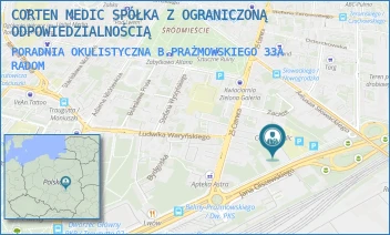 PORADNIA OKULISTYCZNA B.PRAŻMOWSKIEGO 33A - CORTEN MEDIC SPÓŁKA Z OGRANICZONĄ ODPOWIEDZIALNOŚCIĄ - BELINY PRAZMOWSKIEGO 33 A,  RADOM