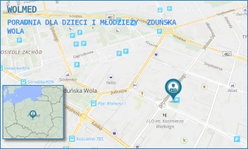 PORADNIA DLA DZIECI I MŁODZIEŻY - WOLMED - UL. JAROSŁAWA DĄBROWSKIEGO 10,  ZDUŃSKA WOLA