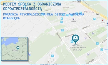 PORADNIA PSYCHOLOGICZNA DLA DZIECI - MEDTEM SPÓŁKA Z OGRANICZONĄ ODPOWIEDZIALNOŚCIĄ - MYŚLIBORSKA 42,  WARSZAWA BIAŁOŁĘKA