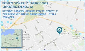 DZIENNY OŚRODEK REHABILITACJI DZIECI Z ZABURZENIAMI WIEKU ROZWOJOWEGO - MEDTEM SPÓŁKA Z OGRANICZONĄ ODPOWIEDZIALNOŚCIĄ - STANISŁAWA MONIUSZKI 32,  BIAŁA PODLASKA