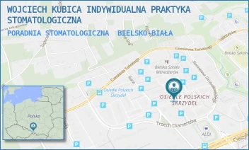 PORADNIA STOMATOLOGICZNA - WOJCIECH KUBICA INDYWIDUALNA PRAKTYKA STOMATOLOGICZNA - UL. IKARA 6,  BIELSKO-BIAŁA