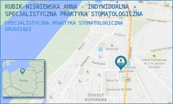 SPECJALISTYCZNA PRAKTYKA STOMATOLOGICZNA - KUBIK-WIŚNIEWSKA ANNA - INDYWIDUALNA SPECJALISTYCZNA PRAKTYKA STOMATOLOGICZNA - CHEŁMIŃSKA 60/2,  GRUDZIĄDZ