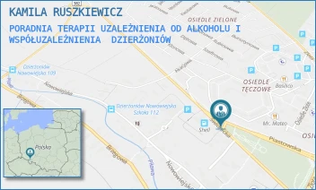 PORADNIA TERAPII UZALEŻNIENIA OD ALKOHOLU I WSPÓŁUZALEŻNIENIA - KAMILA RUSZKIEWICZ-ROMAN - UL. PIASTOWSKA 7/1,  DZIERŻONIÓW