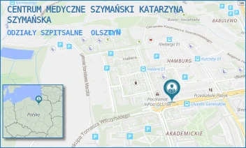 ODZIAŁY SZPITSALNE - CENTRUM MEDYCZNE SZYMAŃSKI KATARZYNA SZYMAŃSKA - GEN. JÓZEFA HALLERA 4 B,  OLSZTYN