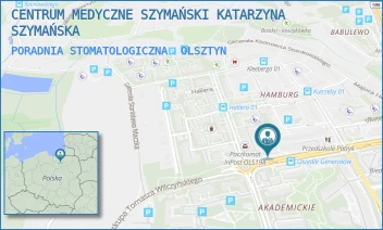 PORADNIA STOMATOLOGICZNA - CENTRUM MEDYCZNE SZYMAŃSKI KATARZYNA SZYMAŃSKA - GEN. JÓZEFA HALLERA 4 B,  OLSZTYN