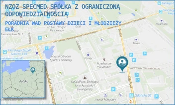 PORADNIA WAD POSTAWY DZIECI I MŁODZIEŻY - NZOZ SPECMED SPÓŁKA Z OGRANICZONĄ ODPOWIEDZIALNOŚCIĄ - GDAŃSKA 17,  EŁK