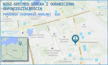 PORADNIA CHIRURGII OGÓLNEJ - NZOZ SPECMED SPÓŁKA Z OGRANICZONĄ ODPOWIEDZIALNOŚCIĄ - GDAŃSKA 17,  EŁK
