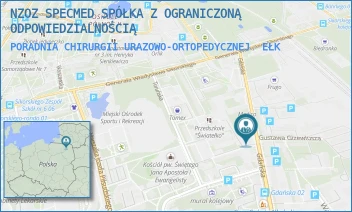 PORADNIA CHIRURGII URAZOWO-ORTOPEDYCZNEJ - NZOZ SPECMED SPÓŁKA Z OGRANICZONĄ ODPOWIEDZIALNOŚCIĄ - GDAŃSKA 17,  EŁK