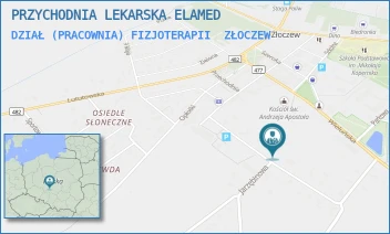 DZIAŁ (PRACOWNIA) FIZJOTERAPII - PRZYCHODNIA LEKARSKA ELAMED - UL. OGRODOWA 17,  ZŁOCZEW