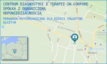 PORADNIA PSYCHOLOGICZNA DLA DZIECI (OLSZTYN) - CENTRUM DIAGNOSTYKI I TERAPII IN CORPORE SPÓŁKA Z OGRANICZONĄ ODPOWIEDZIALNOŚCIĄ - UL. ŻWIRKI I WIGURY 7,  OLSZTYN