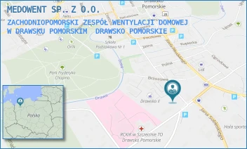 ZACHODNIOPOMORSKI ZESPÓŁ WENTYLACJI DOMOWEJ W DRAWSKU POMORSKIM - MEDOWENT SP. Z O.O. - OBROŃCÓW WESTERPLATTE 1A,  DRAWSKO POMORSKIE