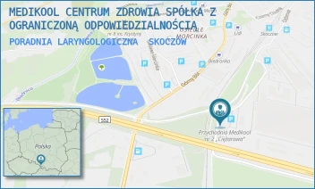 PORADNIA LARYNGOLOGICZNA - MEDIKOOL CENTRUM ZDROWIA SPÓŁKA Z OGRANICZONĄ ODPOWIEDZIALNOŚCIĄ - UL. CIĘŻAROWA 54,  SKOCZÓW