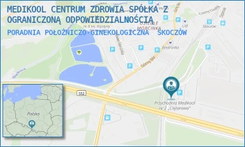 PORADNIA POŁOŻNICZO-GINEKOLOGICZNA - MEDIKOOL CENTRUM ZDROWIA SPÓŁKA Z OGRANICZONĄ ODPOWIEDZIALNOŚCIĄ - UL. CIĘŻAROWA 54,  SKOCZÓW