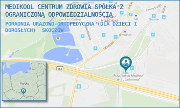 PORADNIA URAZOWO-ORTOPEDYCZNA (DLA DZIECI I DOROSŁYCH) - MEDIKOOL CENTRUM ZDROWIA SPÓŁKA Z OGRANICZONĄ ODPOWIEDZIALNOŚCIĄ - UL. CIĘŻAROWA 54,  SKOCZÓW