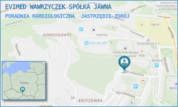 PORADNIA KARDIOLOGICZNA - EVIMED WAWRZYCZEK SPÓŁKA JAWNA - UL. WROCŁAWSKA 20,  JASTRZĘBIE-ZDRÓJ