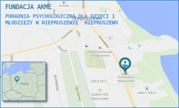 PORADNIA PSYCHOLOGICZNA DLA DZIECI I MŁODZIEŻY W NIEPRUSZEWIE - FUNDACJA AKME - STAROWIEJSKA 19,  NIEPRUSZEWO