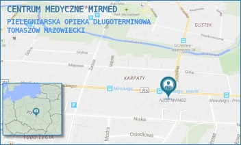 PIELĘGNIARSKA OPIEKA DŁUGOTERMINOWA - CENTRUM MEDYCZNE MIRMED - UL. MIRECKIEGO 90,  TOMASZÓW MAZOWIECKI