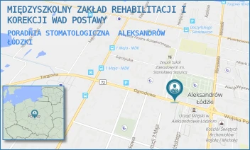 PORADNIA STOMATOLOGICZNA - MIĘDZYSZKOLNY ZAKŁAD REHABILITACJI I KOREKCJI WAD POSTAWY - UL. PLAC KOŚCIUSZKI 28,  ALEKSANDRÓW ŁÓDZKI
