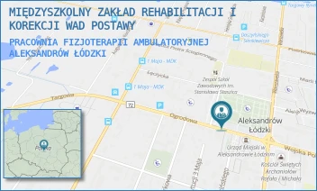 PRACOWNIA FIZJOTERAPII AMBULATORYJNEJ - MIĘDZYSZKOLNY ZAKŁAD REHABILITACJI I KOREKCJI WAD POSTAWY - UL. PLAC KOŚCIUSZKI 28,  ALEKSANDRÓW ŁÓDZKI