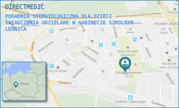 PORADNIA STOMATOLOGICZNA DLA DZIECI - ŚWIADCZENIA UDZIELANE W GABINECIE SZKOLNYM - DIRECTMEDIC - UL. TATRZAŃSKA 9,  LEGNICA