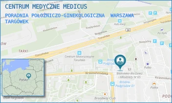 PORADNIA POŁOŻNICZO-GINEKOLOGICZNA - CENTRUM MEDYCZNE MEDICUS - KRASNOBRODZKA 11,  WARSZAWA TARGÓWEK
