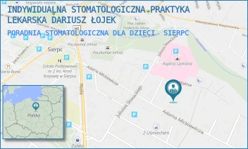 PORADNIA STOMATOLOGICZNA DLA DZIECI - INDYWIDUALNA STOMATOLOGICZNA PRAKTYKA LEKARSKA DARIUSZ ŁOJEK - SZPITALNA 26,  SIERPC