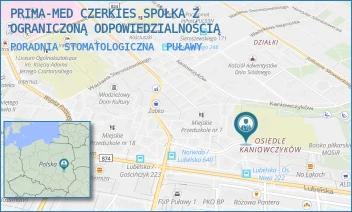 PORADNIA STOMATOLOGICZNA - PRIMA-MED CZERKIES SPÓŁKA Z OGRANICZONĄ ODPOWIEDZIALNOŚCIĄ - KANIOWCZYKÓW 9,  PUŁAWY