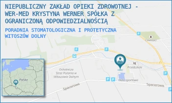 PORADNIA STOMATOLOGICZNA I PROTETYCZNA - NIEPUBLICZNY ZAKŁAD OPIEKI ZDROWOTNEJ - WER-MED KRYSTYNA WERNER SPÓŁKA Z OGRANICZONĄ ODPOWIEDZIALNOŚCIĄ - UL. WITOSZÓW DOLNY 60,  WITOSZÓW DOLNY