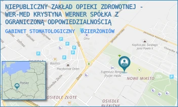 GABINET STOMATOLOGICZNY - NIEPUBLICZNY ZAKŁAD OPIEKI ZDROWOTNEJ - WER-MED KRYSTYNA WERNER SPÓŁKA Z OGRANICZONĄ ODPOWIEDZIALNOŚCIĄ - OSIEDLE BŁĘKITNE 25,  DZIERŻONIÓW