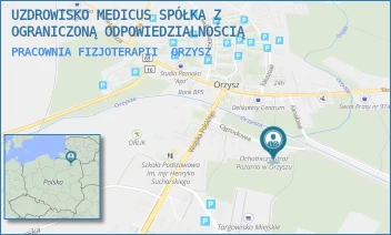 PRACOWNIA FIZJOTERAPII - UZDROWISKO MEDICUS SPÓŁKA Z OGRANICZONĄ ODPOWIEDZIALNOŚCIĄ - OGRODOWA 12,  ORZYSZ