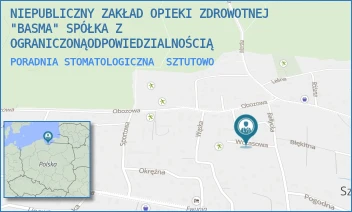 PORADNIA STOMATOLOGICZNA - NIEPUBLICZNY ZAKŁAD OPIEKI ZDROWOTNEJ "BASMA" SPÓŁKA Z OGRANICZONĄ ODPOWIEDZIALNOŚCIĄ - UL. WCZASOWA 2,  SZTUTOWO
