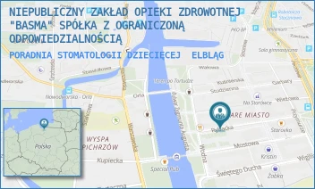 PORADNIA STOMATOLOGII DZIECIĘCEJ - NIEPUBLICZNY ZAKŁAD OPIEKI ZDROWOTNEJ "BASMA" SPÓŁKA Z OGRANICZONĄ ODPOWIEDZIALNOŚCIĄ - RYBACKA 37/A,  ELBLĄG